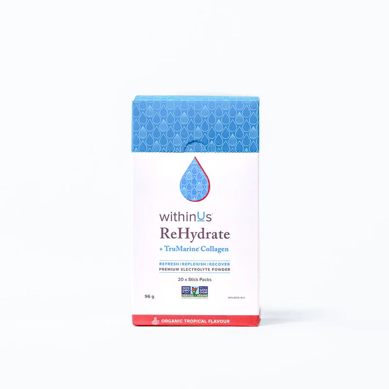 ReHydrate + TruMarine® Collagen Box TROPICAL - 20 Stick Packs