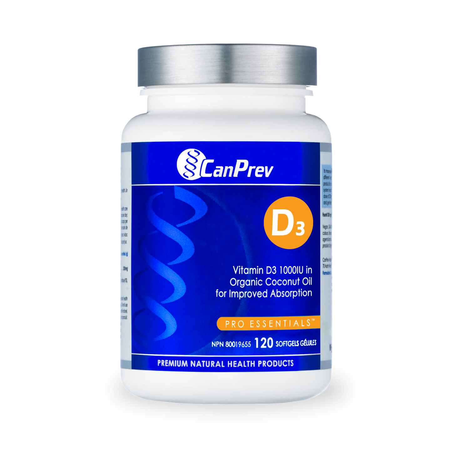 CanPrev Vitamin D3 1000IU Organic Coconut oil