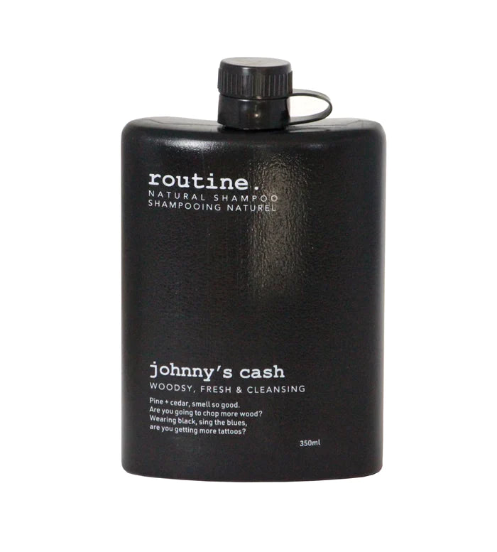 routine. Johnny"s Cash natural shampoo
