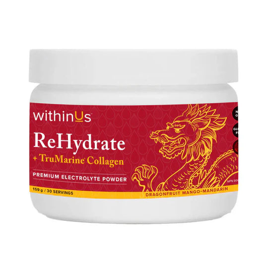 ReHydrate + TruMarine® Collagen Jar DRAGONFRUIT MANGO MANDARIN - 30 Servings